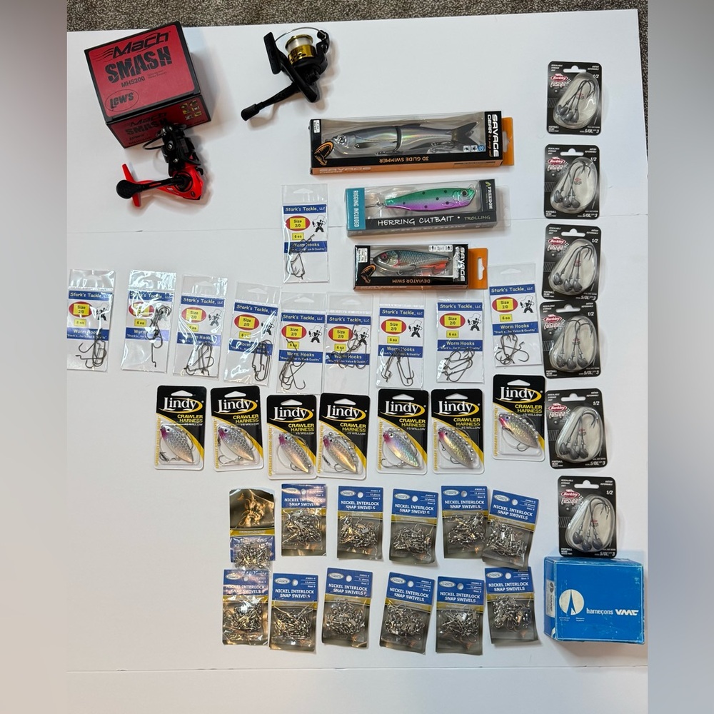 Fishing Tackle Set with Hooks and Lures